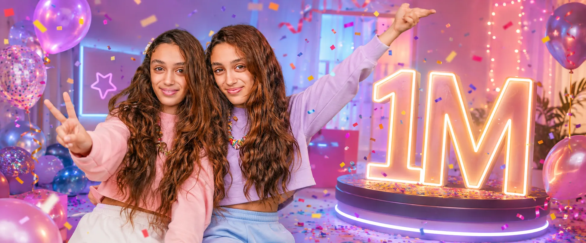 Cinematic AI video created for Sila and Zeina's 1M TikTok celebration